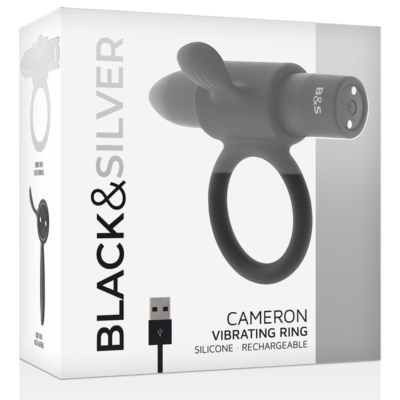 Black&Silver - Cameron Schwarz Wiederaufladbarer Ring