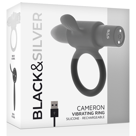 Black&Silver - Cameron Schwarz Wiederaufladbarer Ring