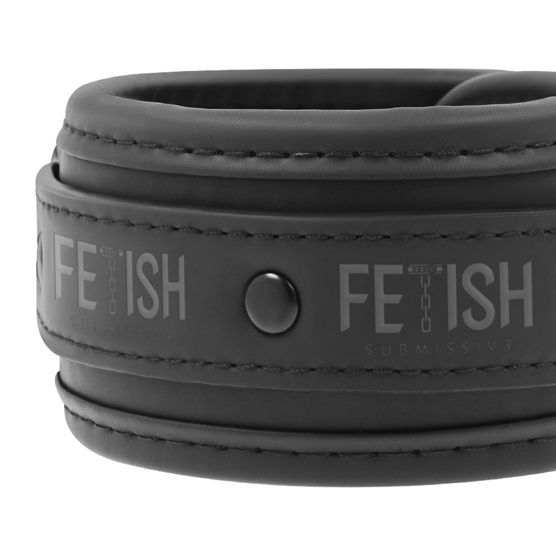Fetish Submissive - Handschellen aus Veganem Leder mit Noprene-Futter