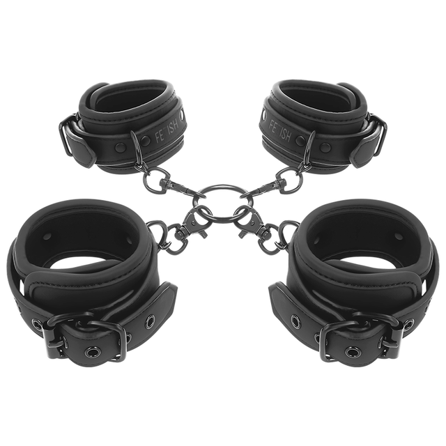 Fetish Submissive - Hand- und Knöchel-Handschellen-Set mit Noprene-Futter