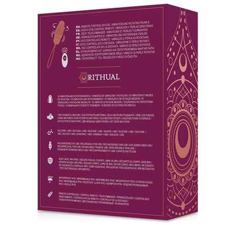 Rithual -Sita Egg Fernbedienung Perlendrehung + Vibration
