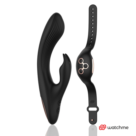 Rabbit-Vibrator Rabbit Fernbedienungstechnologie Watchme Schwarz/Gold 20 x 3,3 cm.5