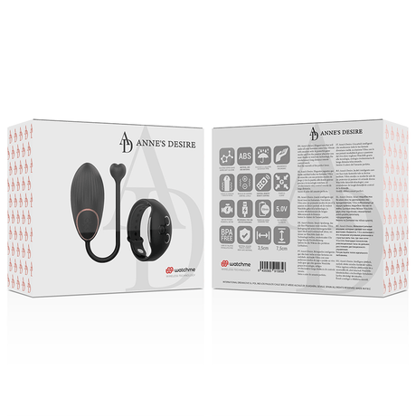 Vibrator Egg Fernbedienungstechnologie Watchme Schwarz 7,5 x 3,5 cm.10