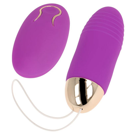 Vibrator Vibrierendes Ei mit Fernbedienung 10 Geschwindigkeiten Lila 8,5 x 2,8 cm