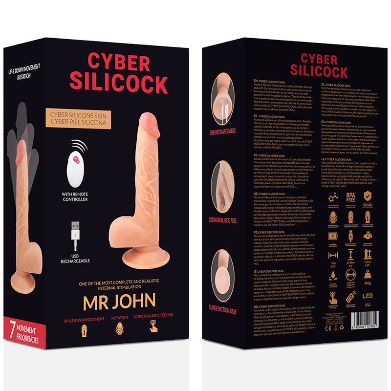 Cyber Silicock - Fernbedienung Realistisch Mr John 23.88 cm-x-4.3 cm