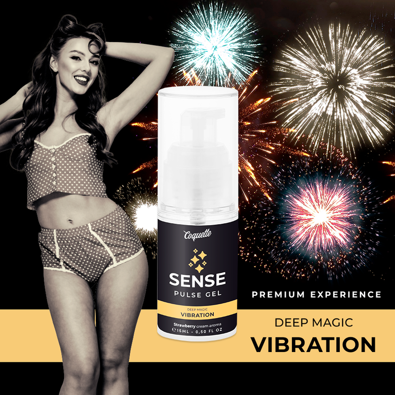 Coquette Chic Desire - Pulse Erdbeer Vibrationsgel Premium Flüssigkeit 15 ml
