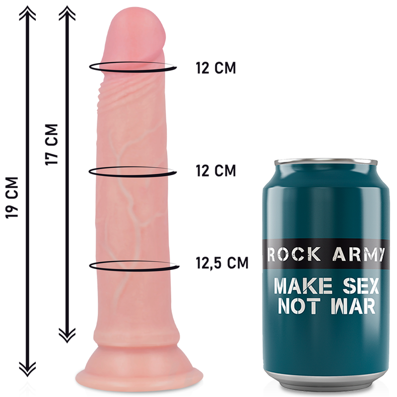 Rockarmy - Harness + Flüssiger Silikondildo Premium Avenger 19 cm-x-3.98 cm