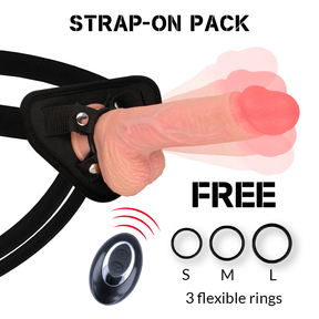 Rockarmy - Harness + Flüssigsilikon Vibrator Premium Apache Fernbedienung 20.5 cm-x-4.62 cm