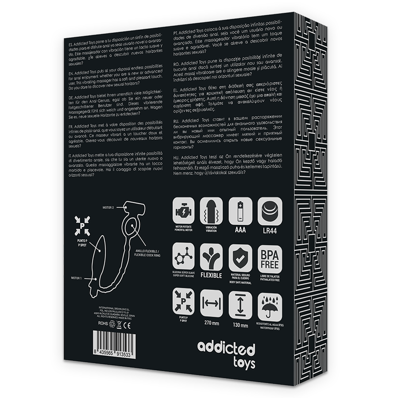Addicted Toys - Analplug mit Vibrationsring