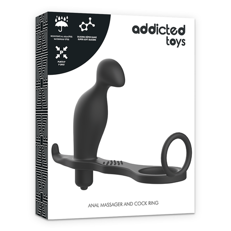Addicted Toys - Analplug mit Schwarzem Silikonring 12 cm