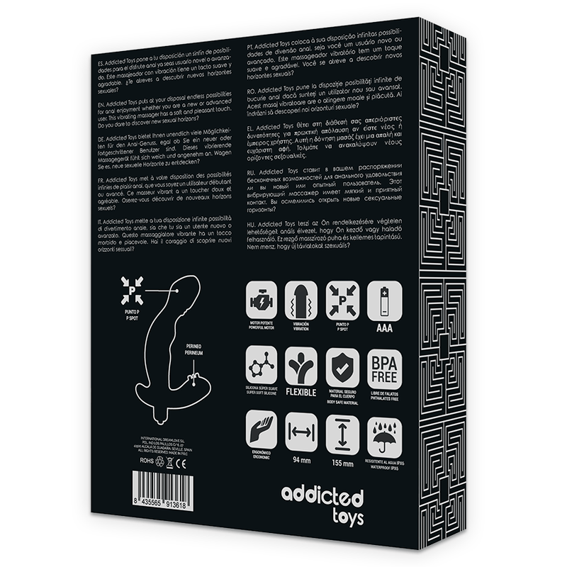 Addicted Toys - Analstimulator Prostata Realistischer P-Spot-Vibe aus Silikon