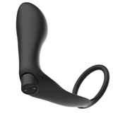 Addicted Toys - Penisring mit Fernbedienung Analplug Schwarz Wiederaufladbar