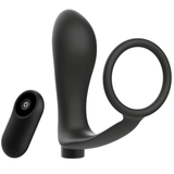 Addicted Toys - Penisring mit Fernbedienung Analplug Schwarz Wiederaufladbar