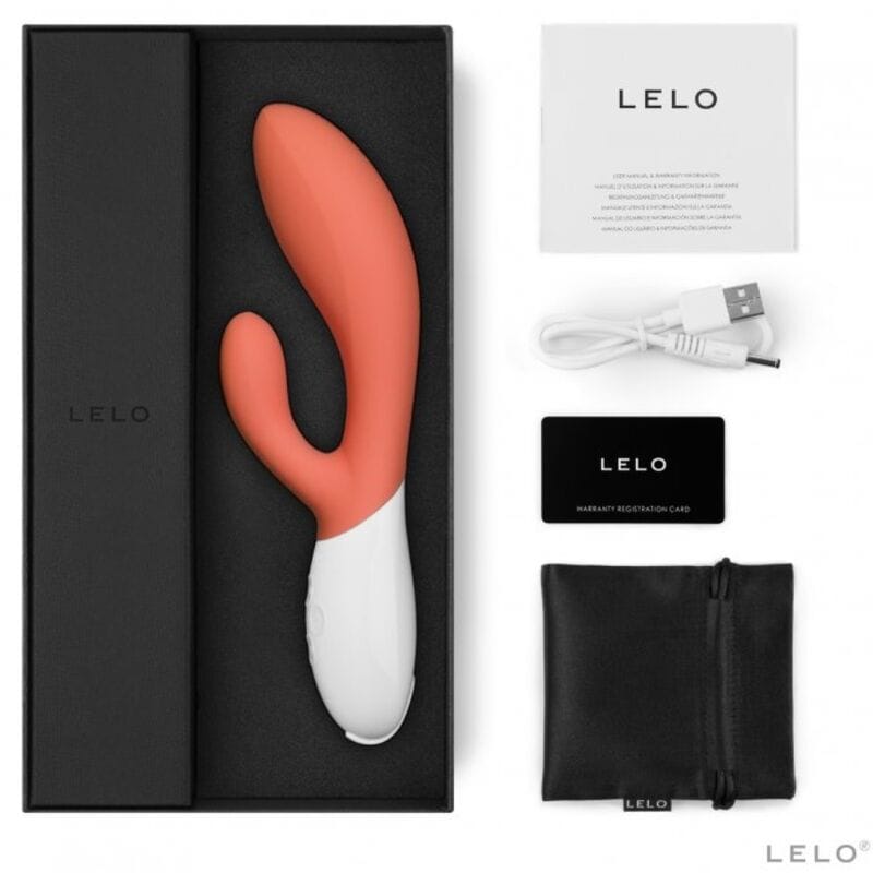 Ina 3 Rabbit-Vibrator Koralle 11 x 4,5 cm – Ansicht 2