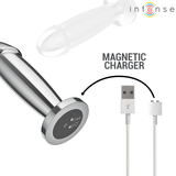 Analplug Plug 10 Vibrationen Metalldildo mit Fernbedienung M 11,8 cm.5