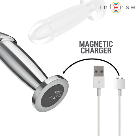 Intense - Anal Plug 10 Vibrationen Metalldildo mit Fernbedienung M