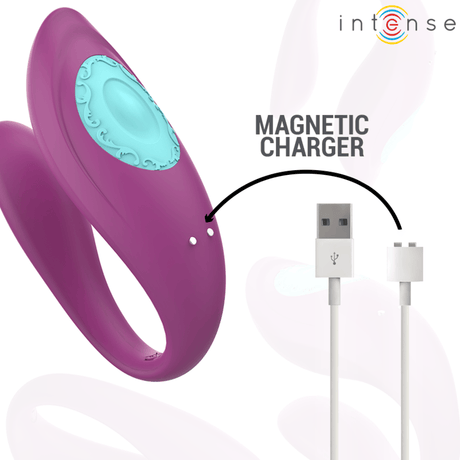 Intense - Annie U-Förmiger Vibrator und Stimulator Lila Fernbedienung