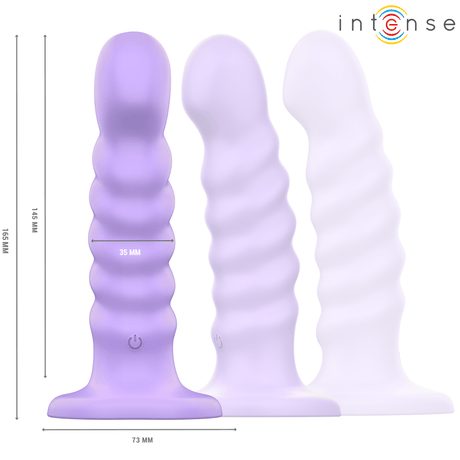 Intense - Brenda Vibrator Grösse M Spiralendesign 10 Vibrationen Lila Fernbedienung