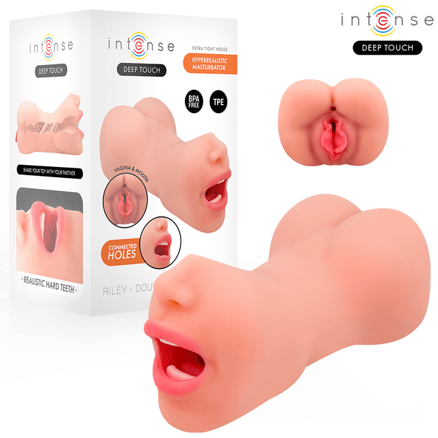 Masturbator Deep Touch Riley Doppelmusturbator für Mund und Vagina