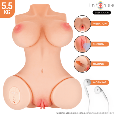 Intense Deep Touch - Vero Torso Vagina mit Saug-, Wärme-, Vibrations- und Stimmeffekten mit Fernbedienung 5,5 kg