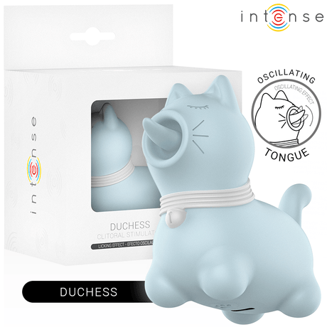 Auflegevibrator Duchess Stimulator mit Rotierender Zunge 360º Blau