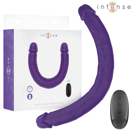Intense - Gunter Dildo Doppelvibrator 40 cm Lila Fernbedienung
