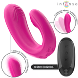 Vibrator Janet Doppelter U-Förmiger Stimulator und mit Fernbedienung Rosa 10,2 cm.1
