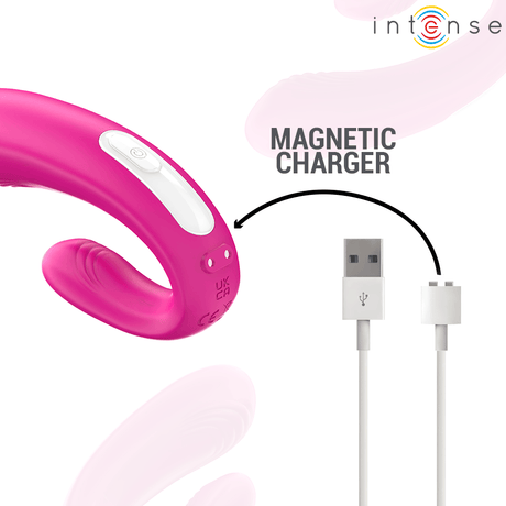 Intense - Janet Doppelter U-Förmiger Stimulator und Vibrator mit Fernbedienung Rosa