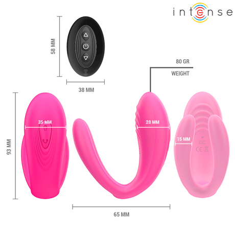 Intense - Julia Doppelvibrator-Klemmenstimulator mit Fernbedienung