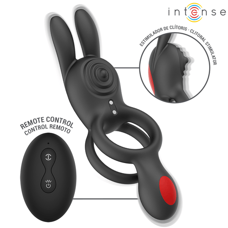 Intense - Quinn Doppelvibrationsring mit Fernbedienung