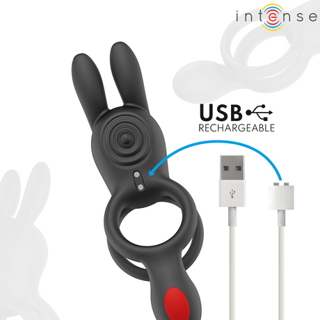 Intense - Quinn Doppelvibrationsring mit Fernbedienung