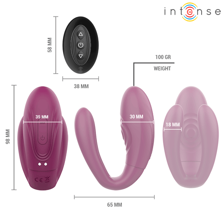 Vibrator Sandra Klappe- und Vibrationsklemmstimulator mit Fernbedienung.4