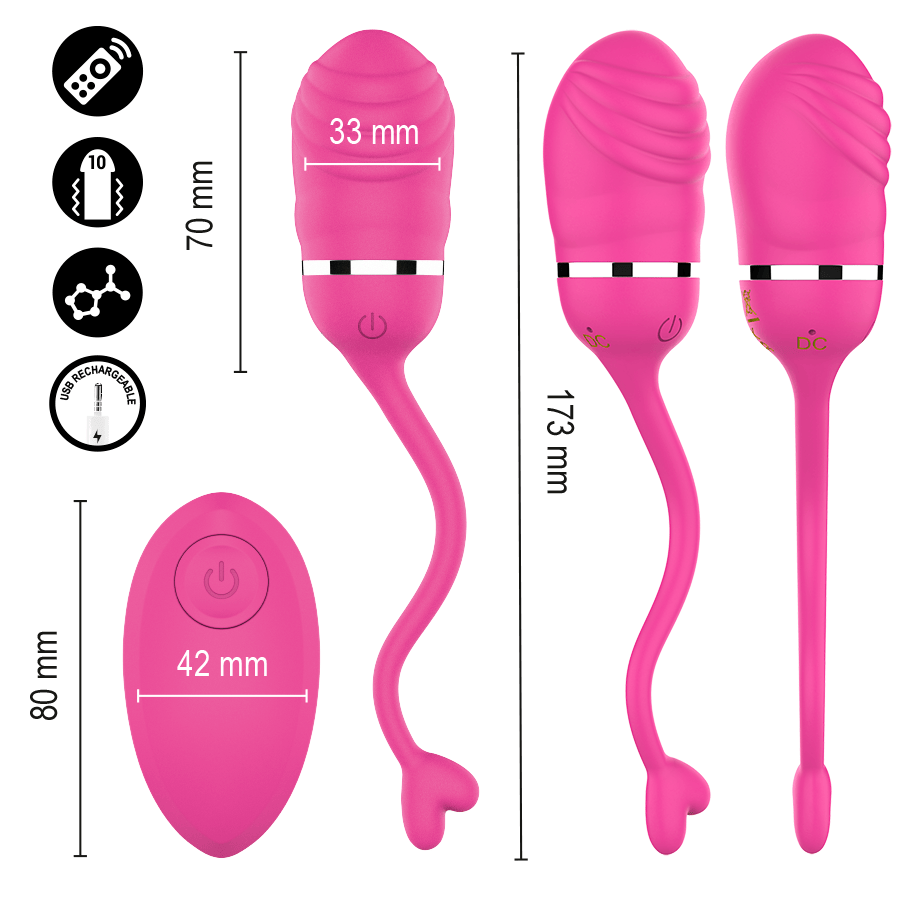 Intense - Sookie Fernbedienungs-Vibrationsei Rosa