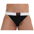 Jockstrap 004 Glänzend Schwarz/Weiß Größe S