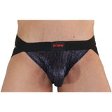 Jockstrap 006 Glänzend Blau/Schwarz Größe M