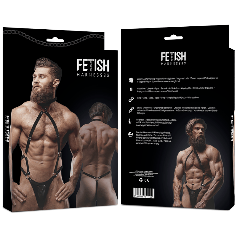 Jockstrap-Harness aus Ökoleder für Herren – Ansicht 2