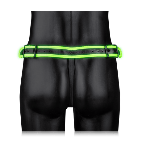 Jockstrap Ouch gestreift nachtleuchtend in zwei Größen Grün – Ansicht 6