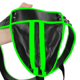 Jockstrap Ouch gestreift nachtleuchtend in zwei Größen Grün – Ansicht 14
