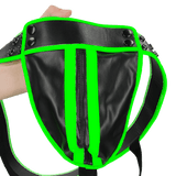 Jockstrap Ouch gestreift nachtleuchtend in zwei Größen Grün – Ansicht 7