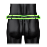 Jockstrap Ouch mit doppeltem Bund und Schnalle nachtleuchtend in zwei Größen Grün – Ansicht 6