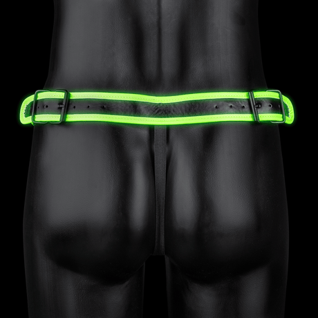 Jockstrap Ouch mit einfachem Bund und Schnalle nachtleuchtend in zwei Größen Grün – Ansicht 4