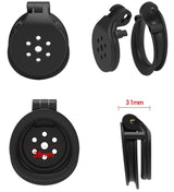 Keuschheitsgürtel Flat Zone 2.5cm Schwarz