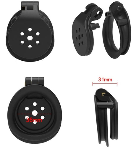 Keuschheitsgürtel Flat Zone 2.5cm Schwarz