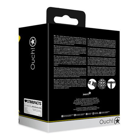 Keuschheitsjock Ouch Xtreme aus PU-Leder mit Schloss Schwarz 118 cm – Ansicht 3