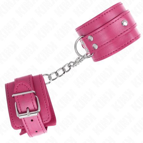 Kink - 3 D-Ring Handgelenkfesseln Verstellbar Rosa 17,5-25 cm x 6 cm
