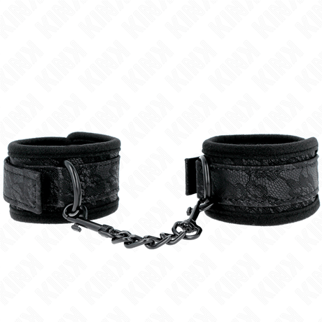Kink - Dark Lace Cuffs Neoprene Handgelenk Manschetten Verstellbar Schwarz 20-29 cm x 5 cm