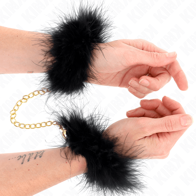 Kink - Federhandmanschetten mit Goldkette Modell 0