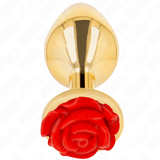 Kink - Plug Anal Gold Rose Rot Grösse L