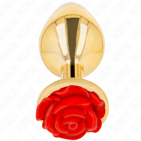 Kink - Plug Anal Gold Rose Rot Grösse L