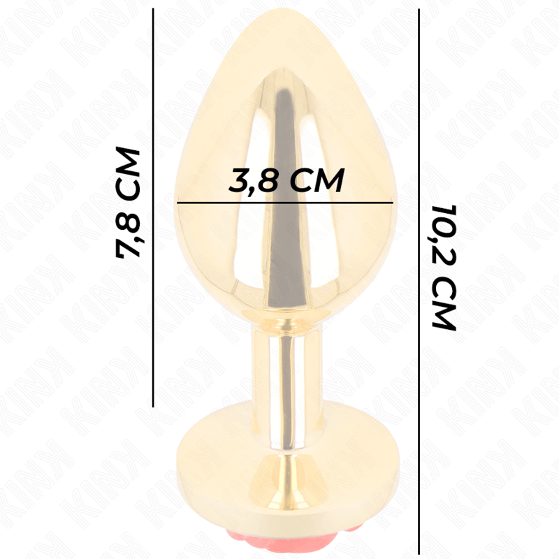Kink - Plug Anal Gold Rose Rot Grösse L
